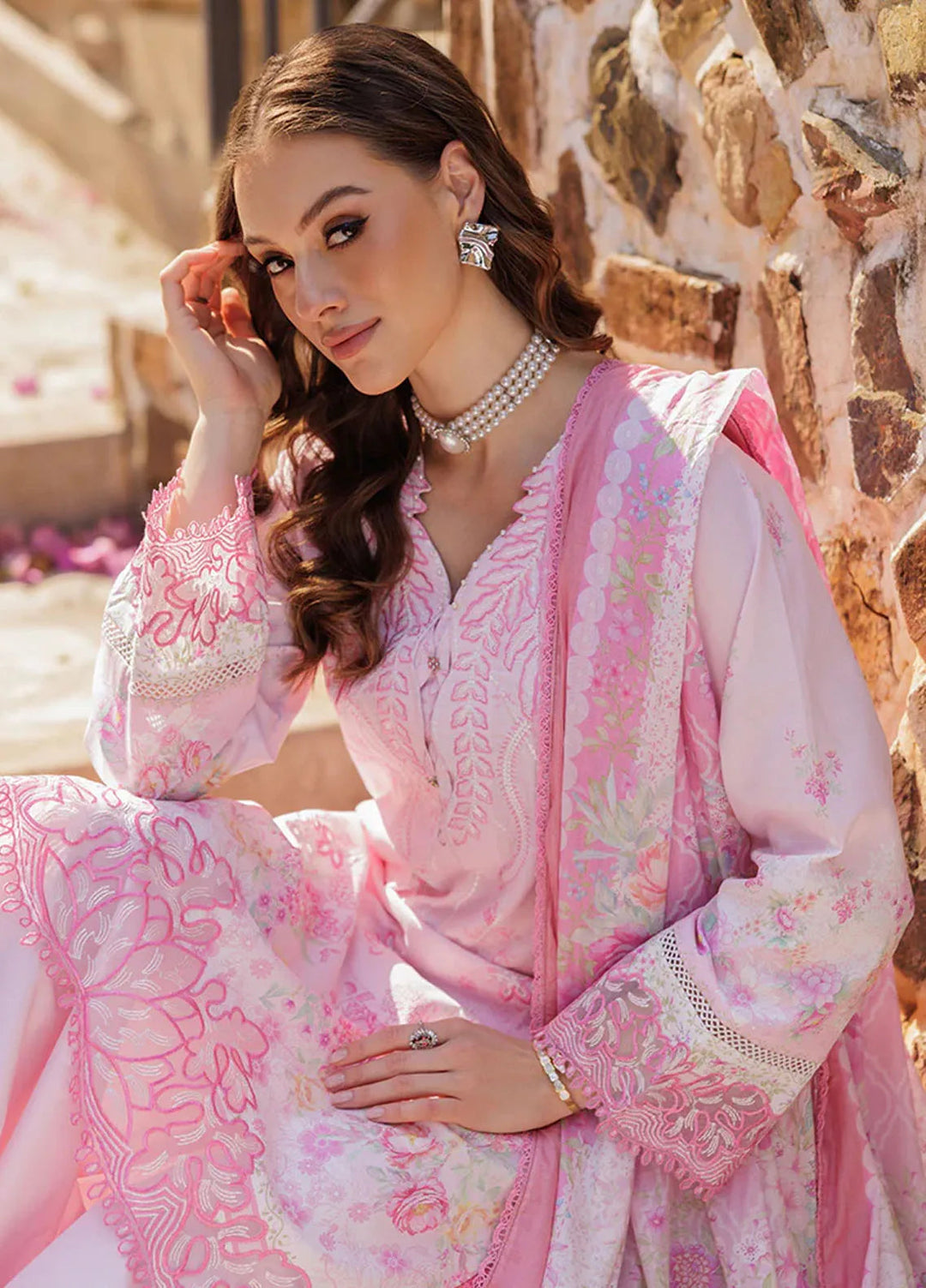 Nissa by Rajbari Embroidered Lawn Suits Unstitched 3 Piece RB25NS D-07 - Summer Collection