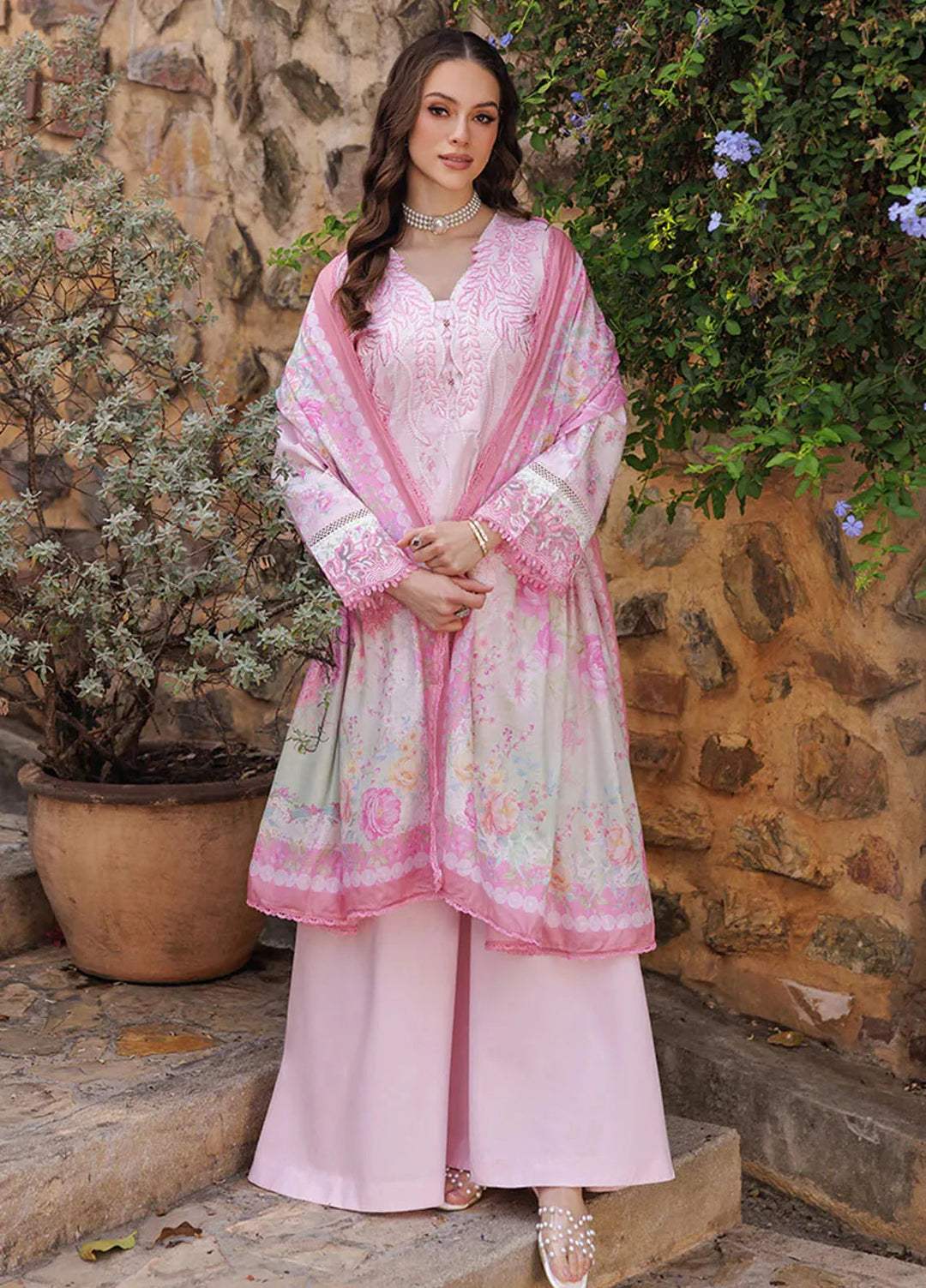 Nissa by Rajbari Embroidered Lawn Suits Unstitched 3 Piece RB25NS D-07 - Summer Collection