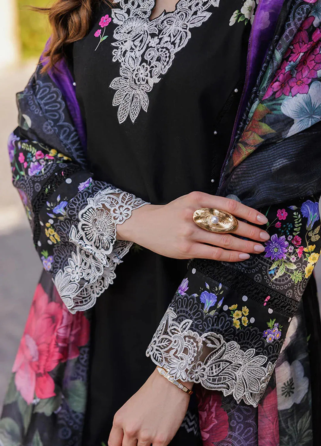 Nissa by Rajbari Embroidered Lawn Suits Unstitched 3 Piece RB25NS D-08 - Summer Collection