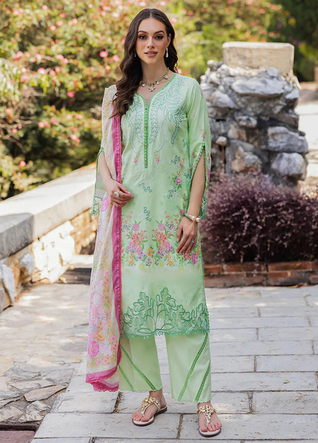 Nissa by Rajbari Embroidered Lawn Suits Unstitched 3 Piece RB25NS D-10 - Summer Collection