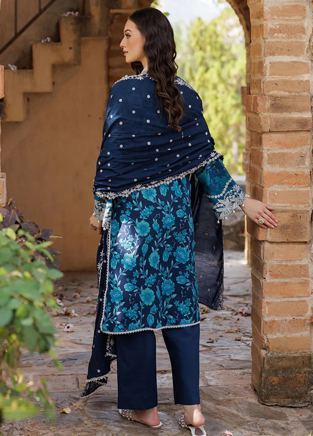 Nissa by Rajbari Embroidered Lawn Suits Unstitched 3 Piece RB25NS D-12 - Summer Collection