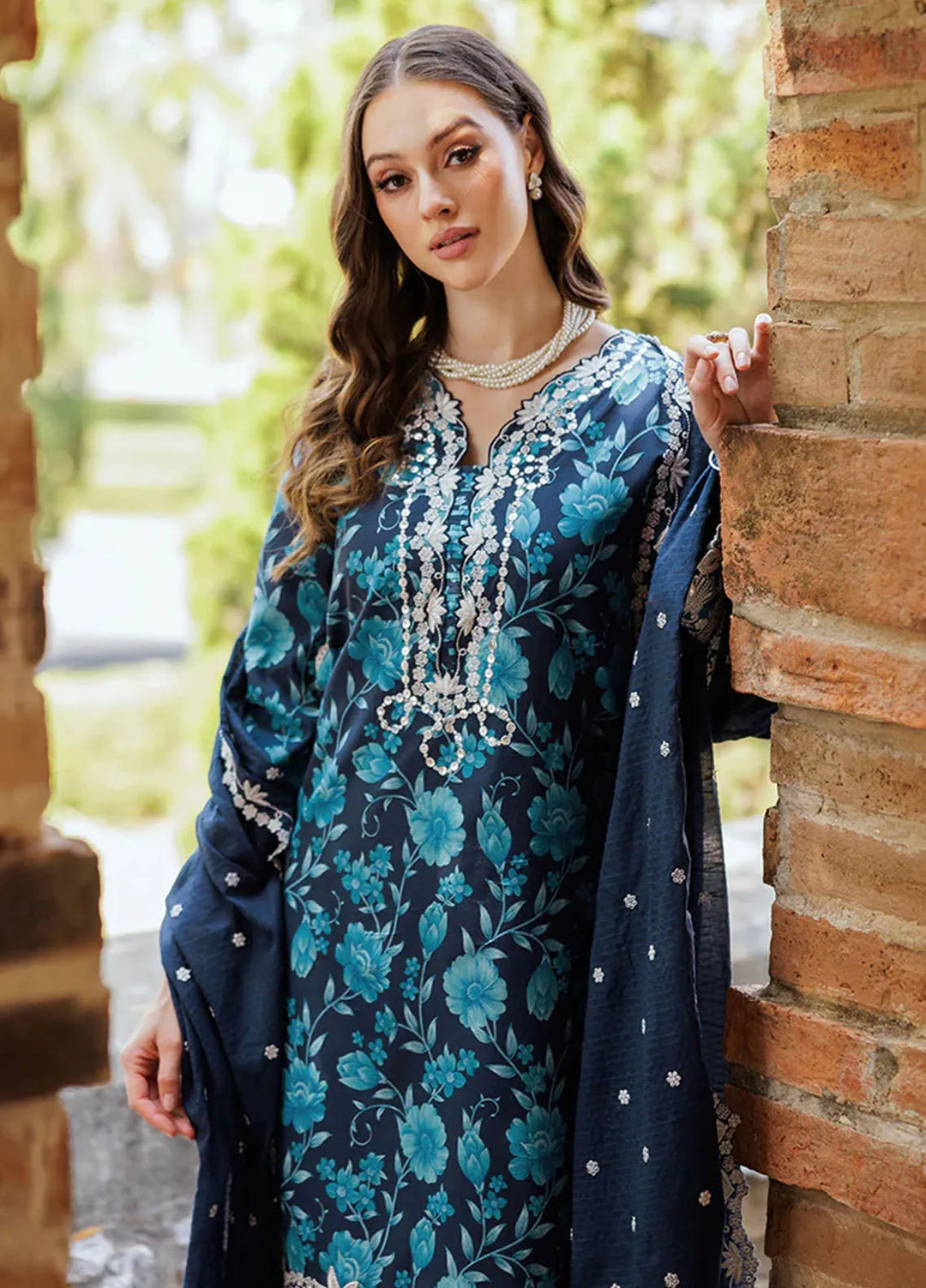 Nissa by Rajbari Embroidered Lawn Suits Unstitched 3 Piece RB25NS D-12 - Summer Collection