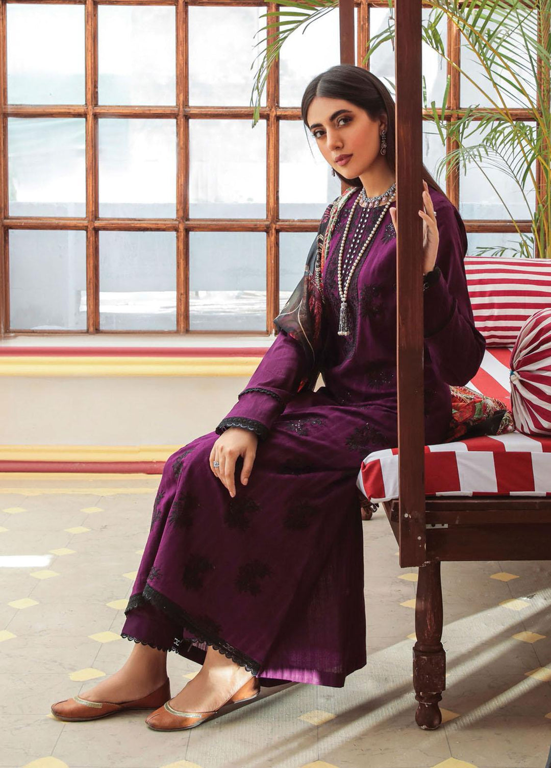 Nissa by RajBari Embroidered Jacquard Suits Unstitched 3 Piece RB22F 10 - Festive Collection