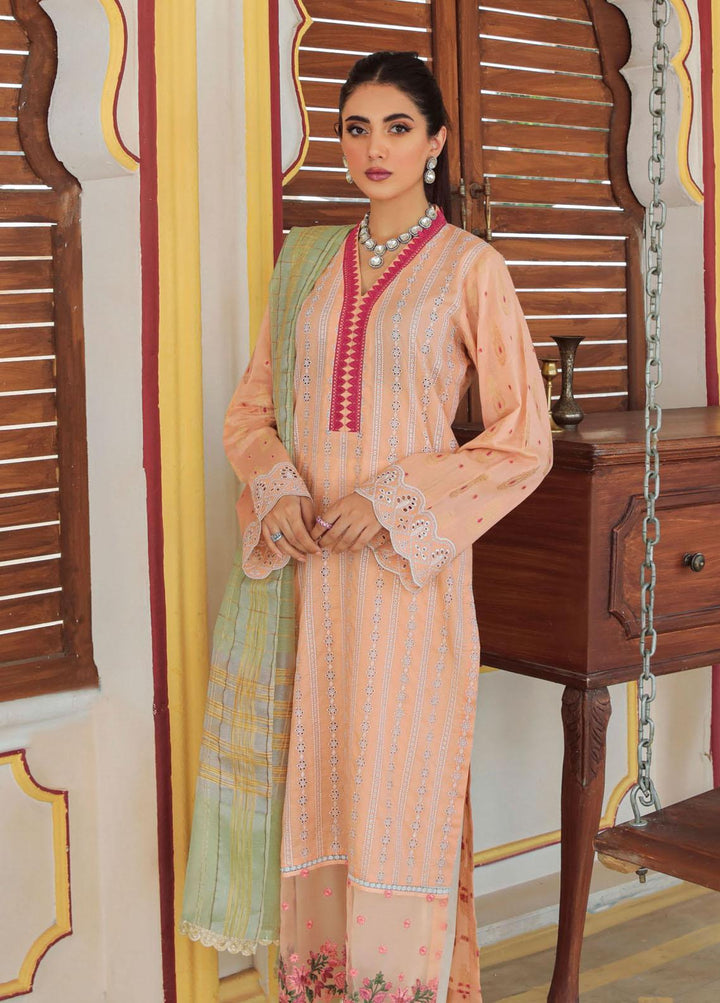 Nissa by RajBari Embroidered Schiffli Suits Unstitched 3 Piece RB22F 03 - Festive Collection