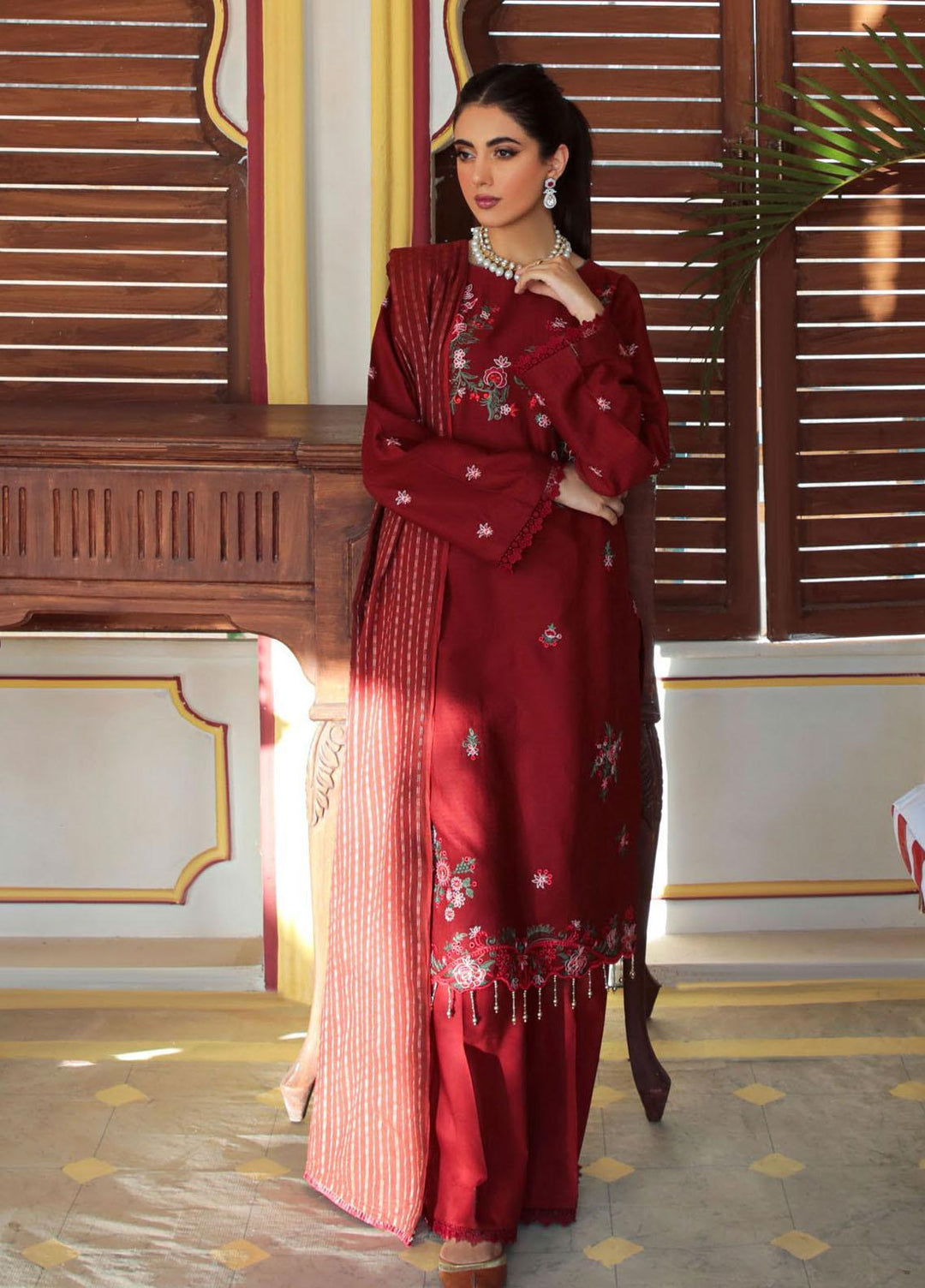 Nissa by RajBari Embroidered Jacquard Suits Unstitched 3 Piece RB22F 04 - Festive Collection