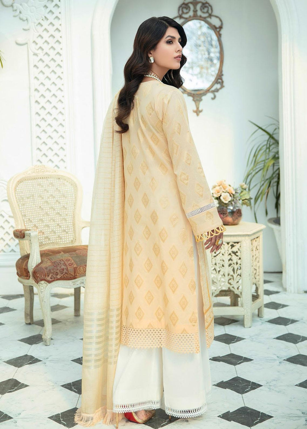 Nissa by RajBari Embroidered Jacquard Suits Unstitched 3 Piece RB22N 03 - Spring / Summer Collection