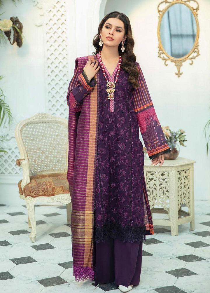 Nissa by RajBari Embroidered Schiffli Suits Unstitched 3 Piece RB22N 07 - Spring / Summer Collection