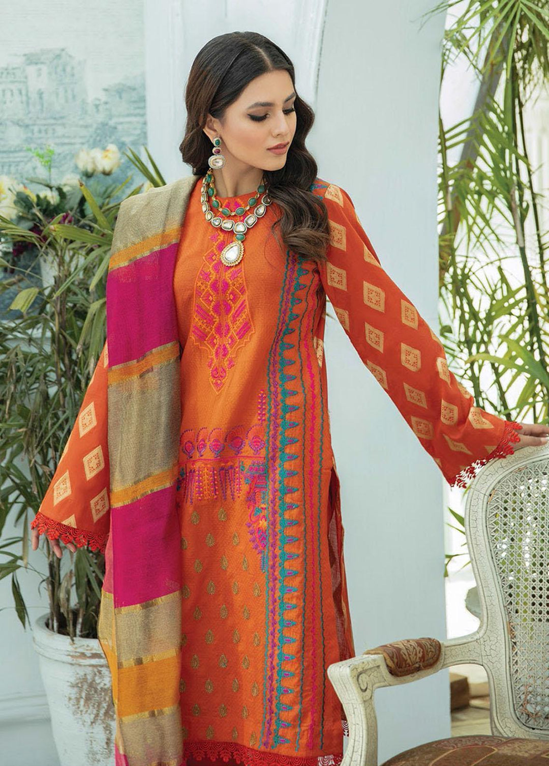 Nissa by RajBari Embroidered Jacquard Suits Unstitched 3 Piece RB22N 09 - Spring / Summer Collection