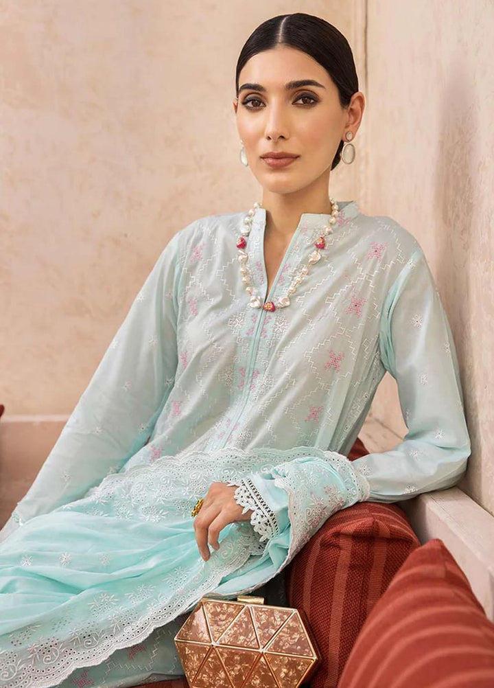 Nissa By RajBari Embroidered Chikankari Schiffli Suits Unstitched 3 Piece RB23NSC D-01 - Summer Collection