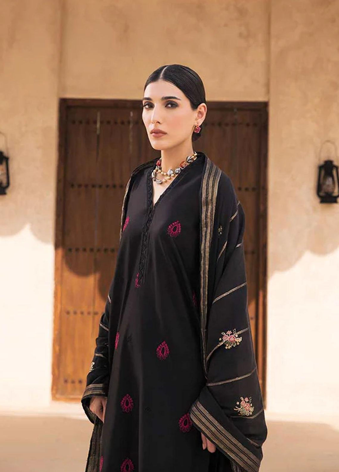 Nissa By RajBari Embroidered Chikankari Schiffli Suits Unstitched 3 Piece RB23NSC D-02 - Summer Collection