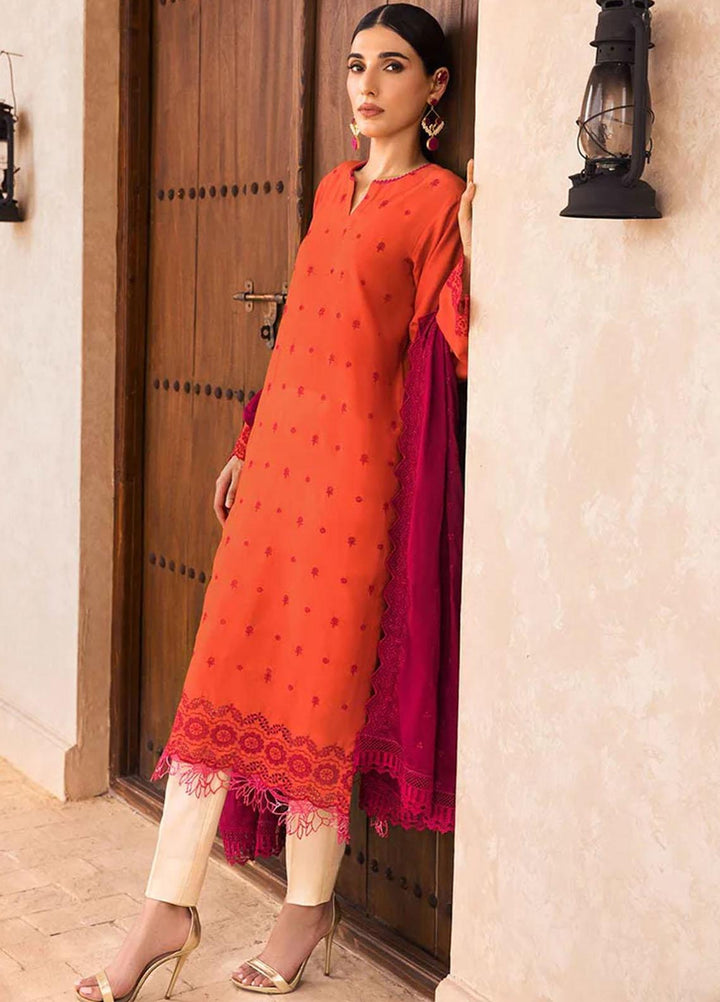 Nissa By RajBari Embroidered Chikankari Schiffli Suits Unstitched 3 Piece RB23NSC D-03 - Summer Collection