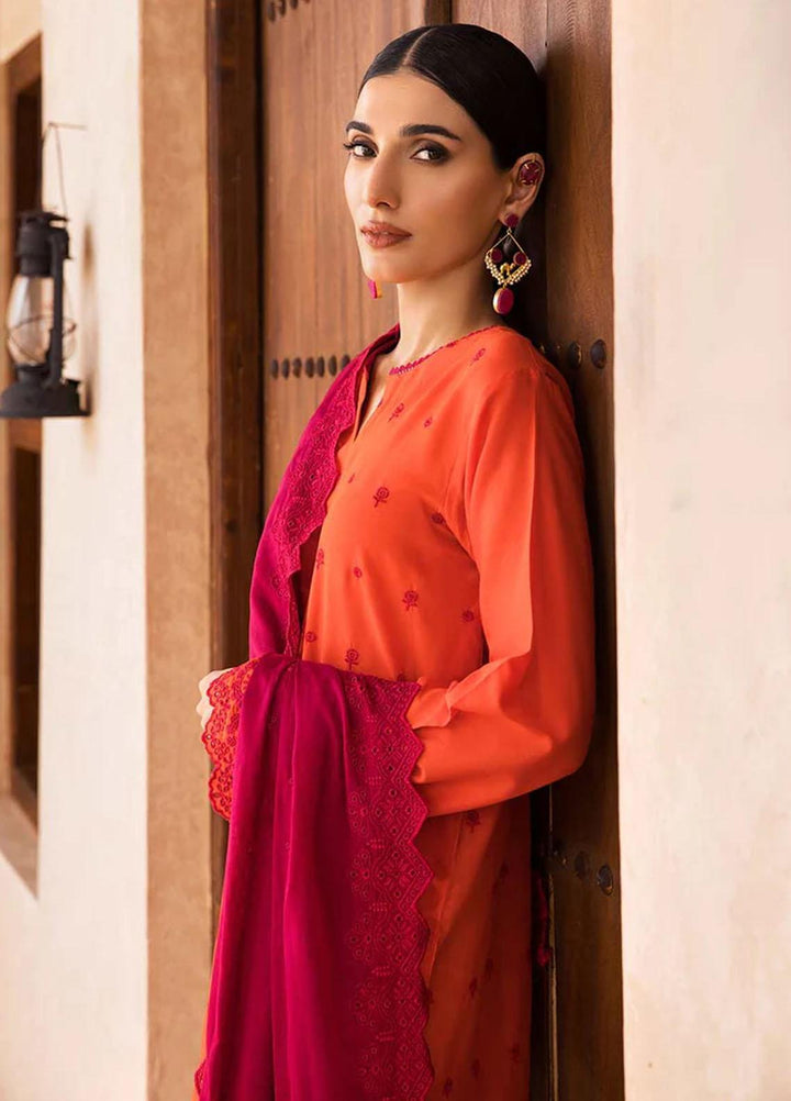 Nissa By RajBari Embroidered Chikankari Schiffli Suits Unstitched 3 Piece RB23NSC D-03 - Summer Collection