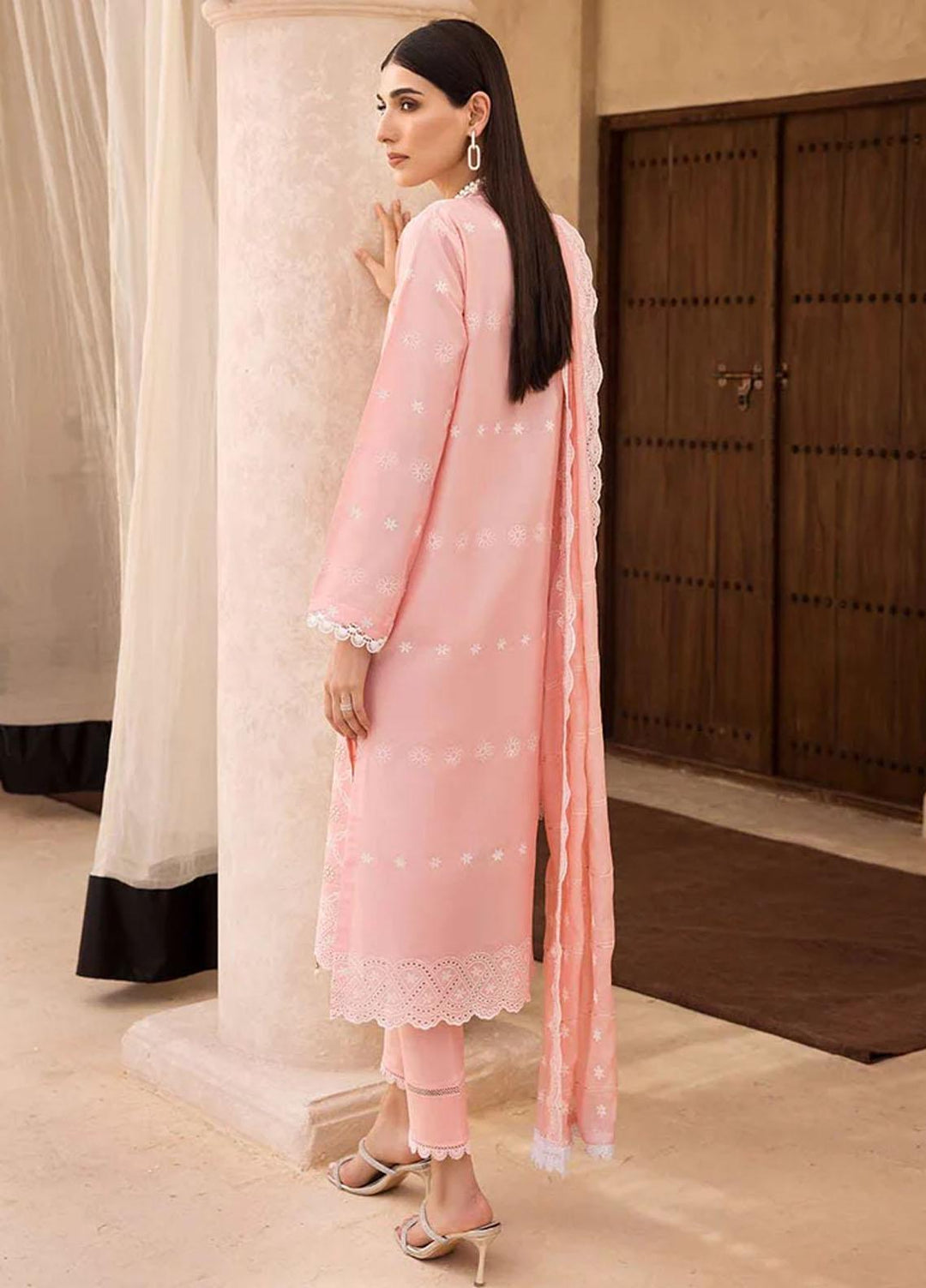 Nissa By RajBari Embroidered Chikankari Schiffli Suits Unstitched 3 Piece RB23NSC D-04 - Summer Collection