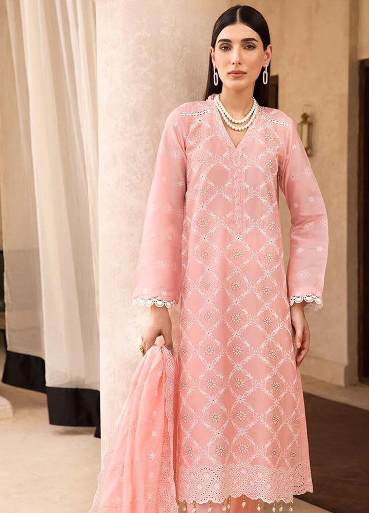 Nissa By RajBari Embroidered Chikankari Schiffli Suits Unstitched 3 Piece RB23NSC D-04 - Summer Collection