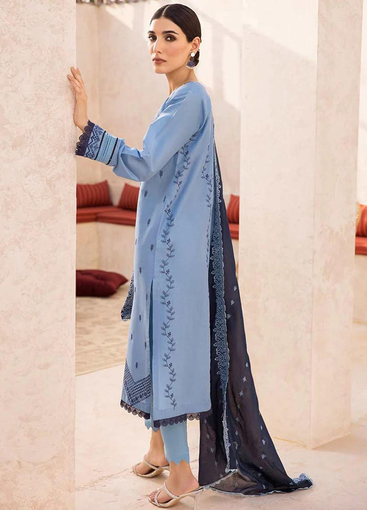 Nissa By RajBari Embroidered Chikankari Schiffli Suits Unstitched 3 Piece RB23NSC D-05 - Summer Collection