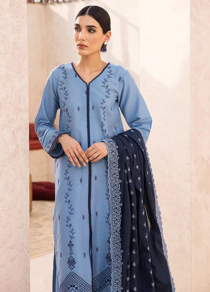 Nissa By RajBari Embroidered Chikankari Schiffli Suits Unstitched 3 Piece RB23NSC D-05 - Summer Collection