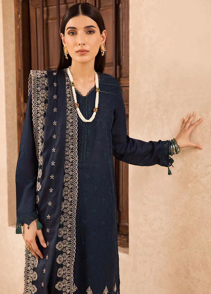 Nissa By RajBari Embroidered Chikankari Schiffli Suits Unstitched 3 Piece RB23NSC D-06 - Summer Collection