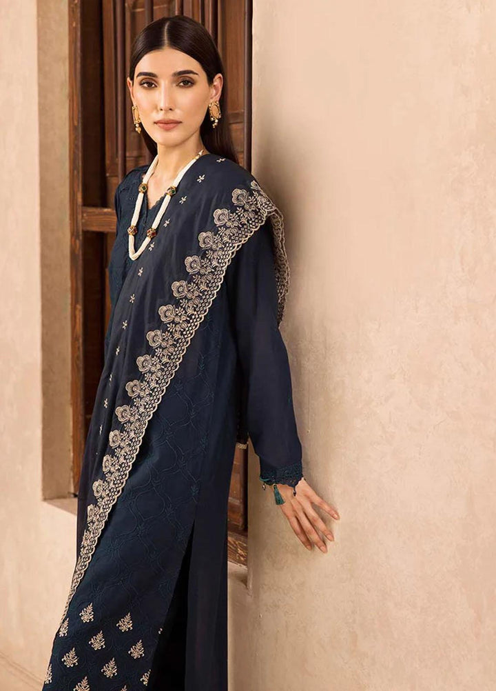 Nissa By RajBari Embroidered Chikankari Schiffli Suits Unstitched 3 Piece RB23NSC D-06 - Summer Collection