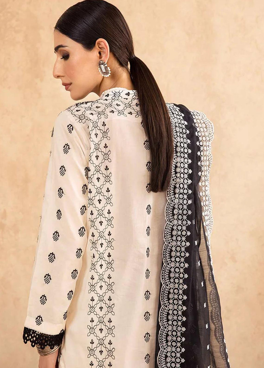 Nissa By RajBari Embroidered Chikankari Schiffli Suits Unstitched 3 Piece RB23NSC D-07 - Summer Collection