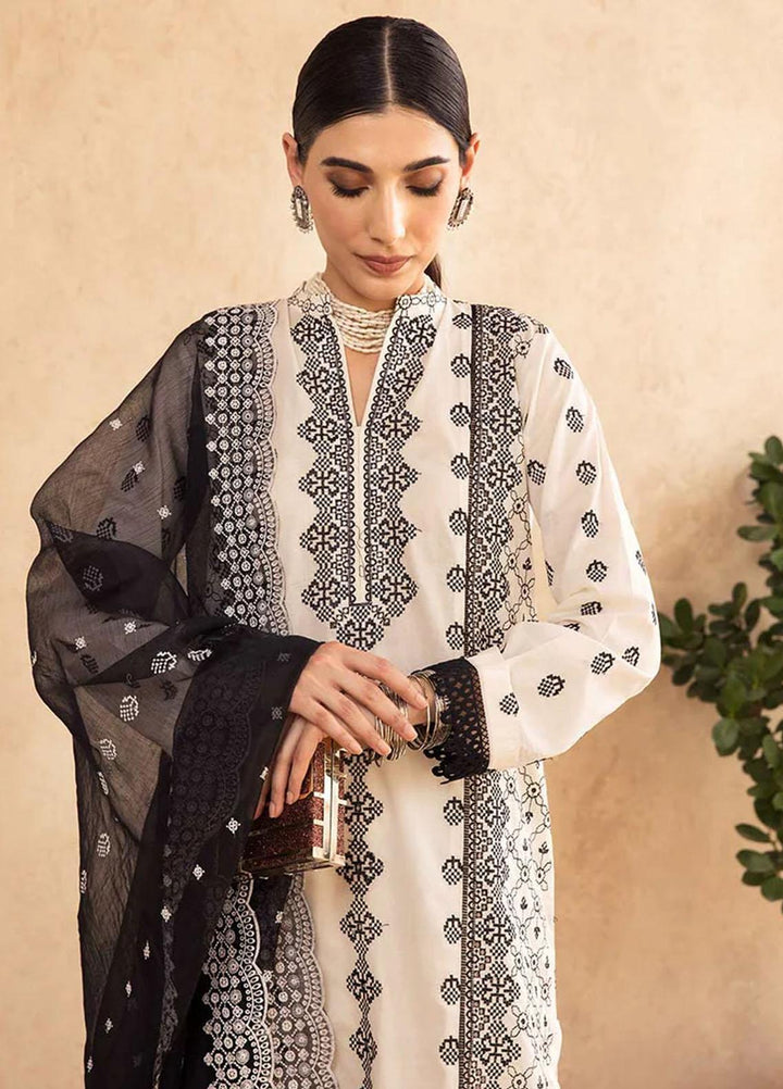 Nissa By RajBari Embroidered Chikankari Schiffli Suits Unstitched 3 Piece RB23NSC D-07 - Summer Collection