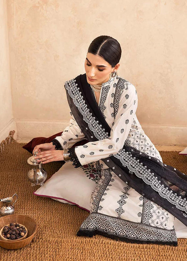 Nissa By RajBari Embroidered Chikankari Schiffli Suits Unstitched 3 Piece RB23NSC D-07 - Summer Collection