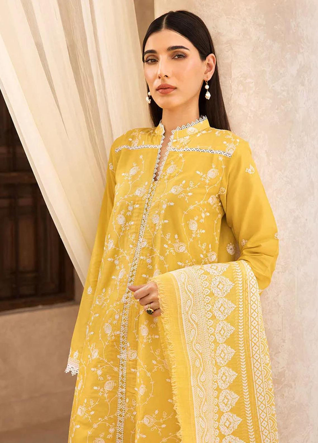 Nissa By RajBari Embroidered Chikankari Schiffli Suits Unstitched 3 Piece RB23NSC D-09 - Summer Collection