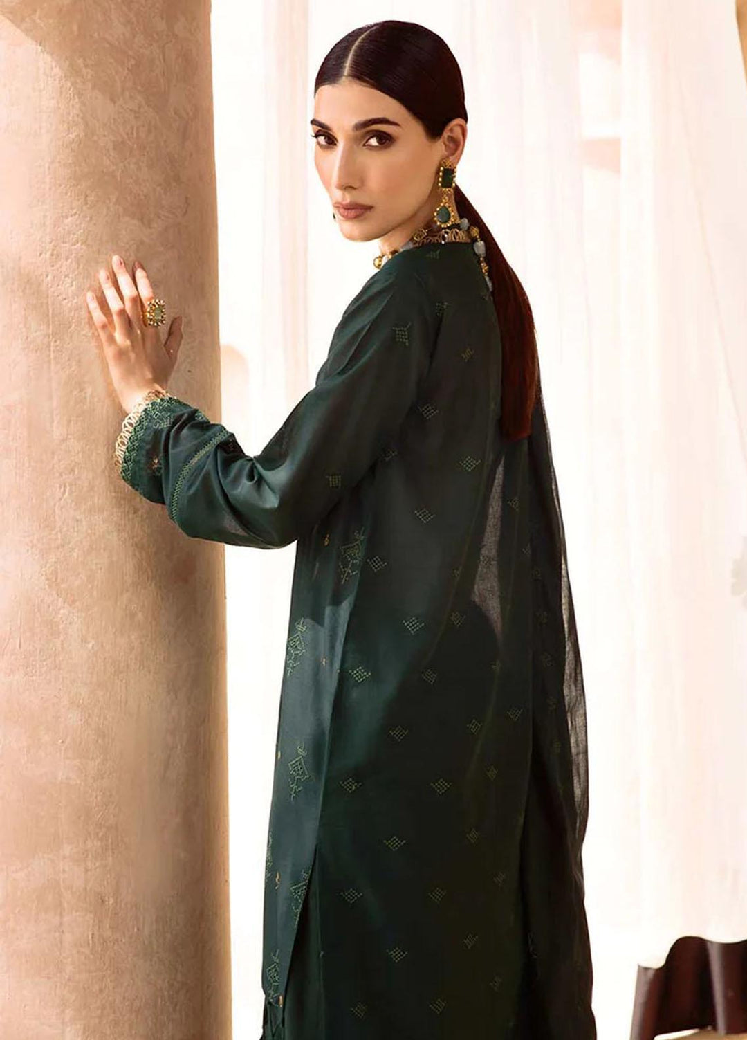 Nissa By RajBari Embroidered Chikankari Schiffli Suits Unstitched 3 Piece RB23NSC D-11 - Summer Collection