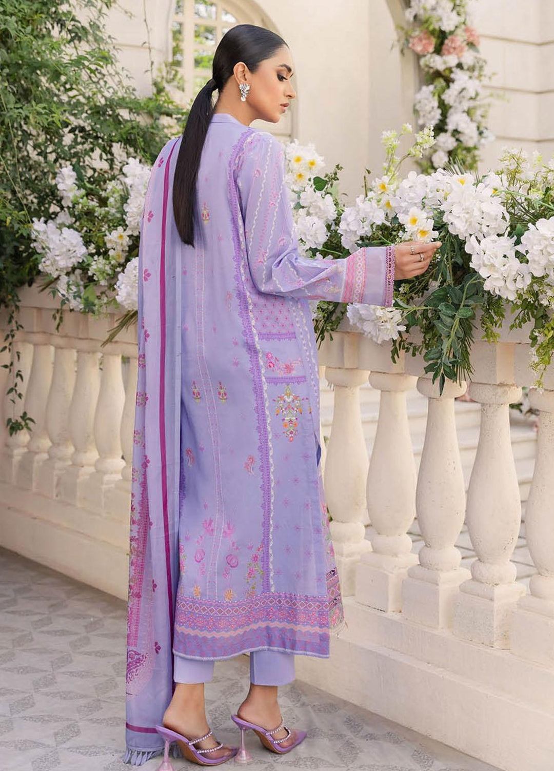 Nissa By RajBari Embroidered Lawn Suits Unstitched 3 Piece RB23NS D1-A - Summer Collection