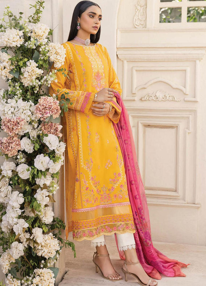 Nissa By RajBari Embroidered Lawn Suits Unstitched 3 Piece RB23NS D1-B - Summer Collection