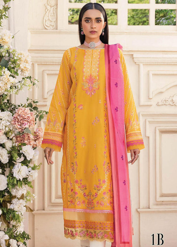 Nissa By RajBari Embroidered Lawn Suits Unstitched 3 Piece RB23NS D1-B - Summer Collection