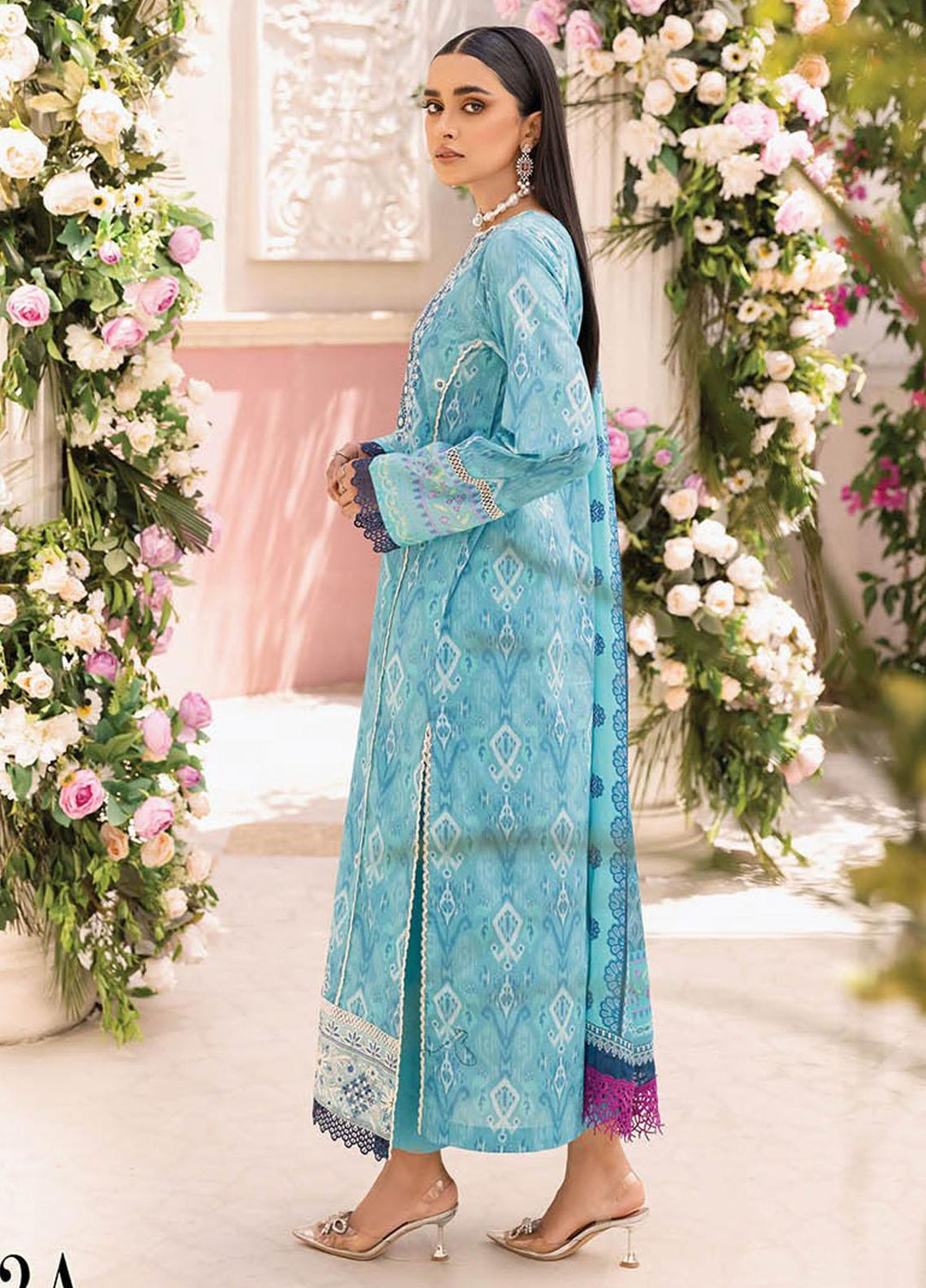 Nissa By RajBari Embroidered Lawn Suits Unstitched 3 Piece RB23NS D2-A - Summer Collection