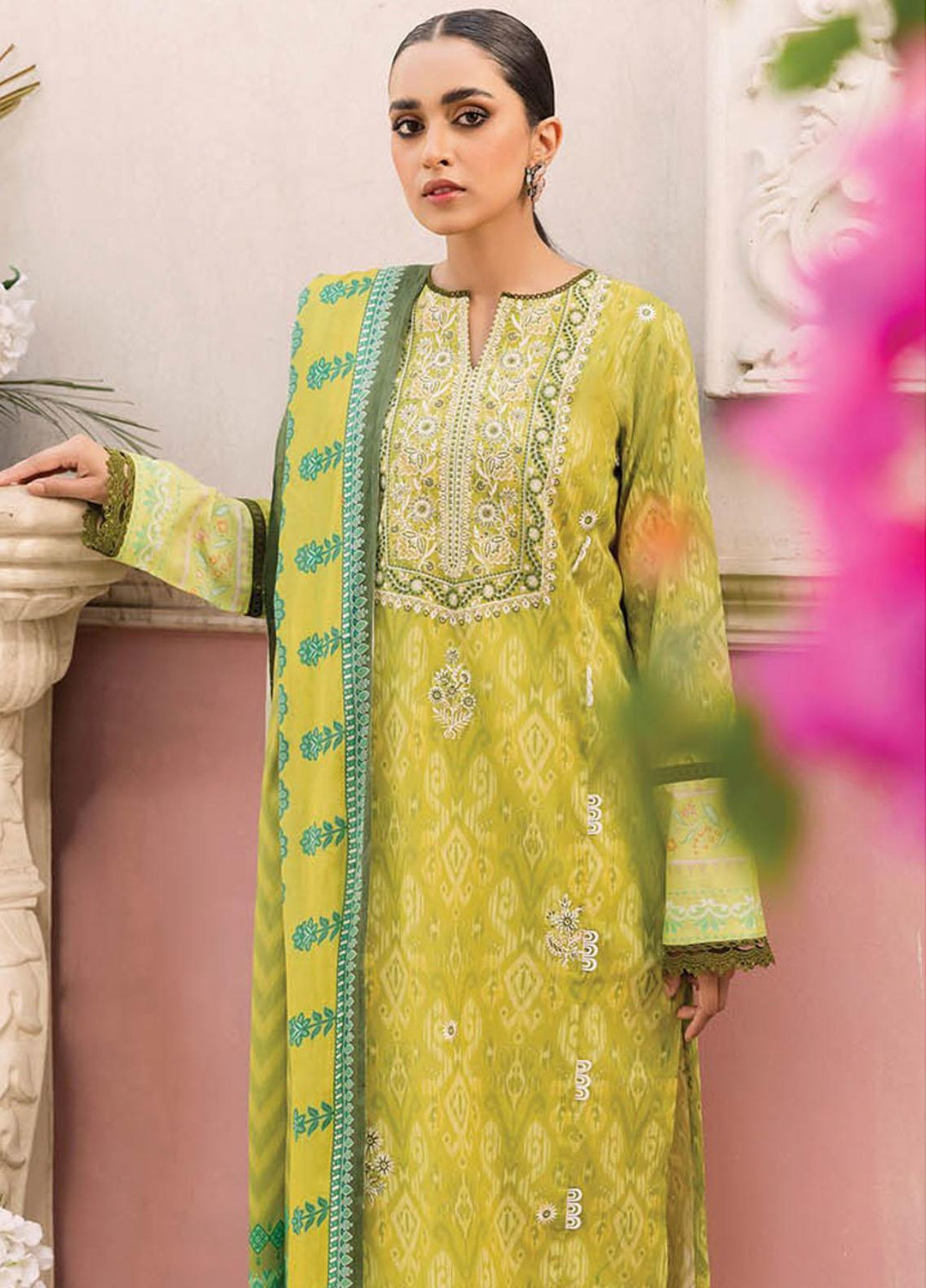 Nissa By RajBari Embroidered Lawn Suits Unstitched 3 Piece RB23NS D2-B - Summer Collection