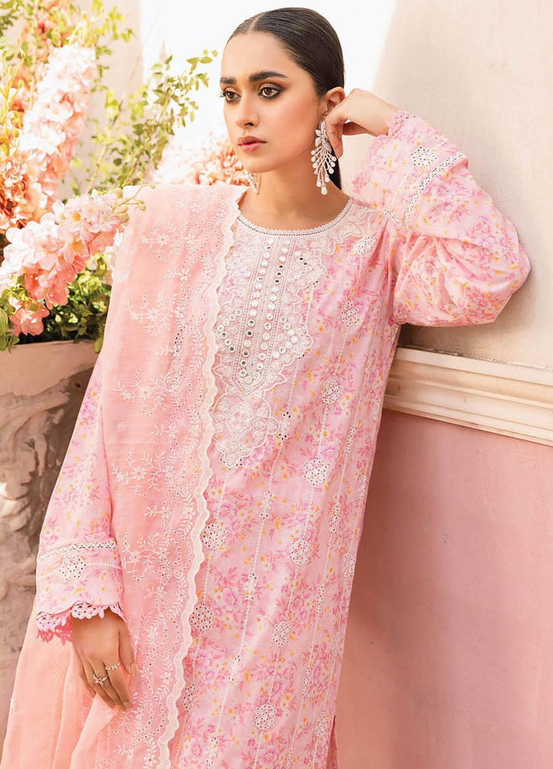 Nissa By RajBari Embroidered Lawn Suits Unstitched 3 Piece RB23NS D4-B - Summer Collection