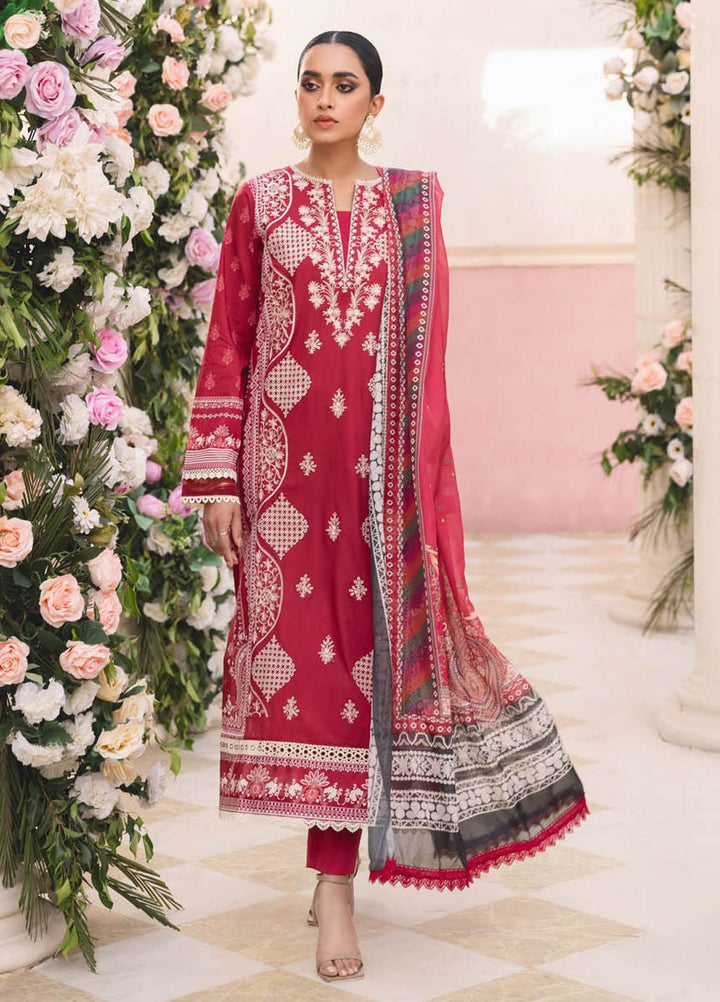 Nissa By RajBari Embroidered Lawn Suits Unstitched 3 Piece RB23NS D6-A - Summer Collection