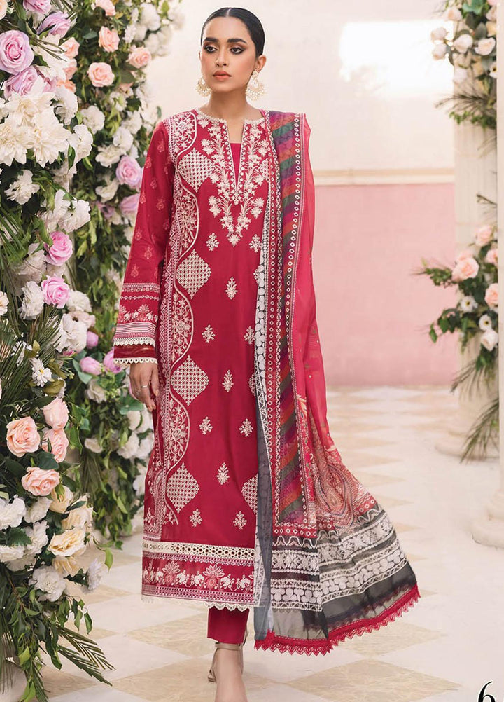 Nissa By RajBari Embroidered Lawn Suits Unstitched 3 Piece RB23NS D6-A - Summer Collection