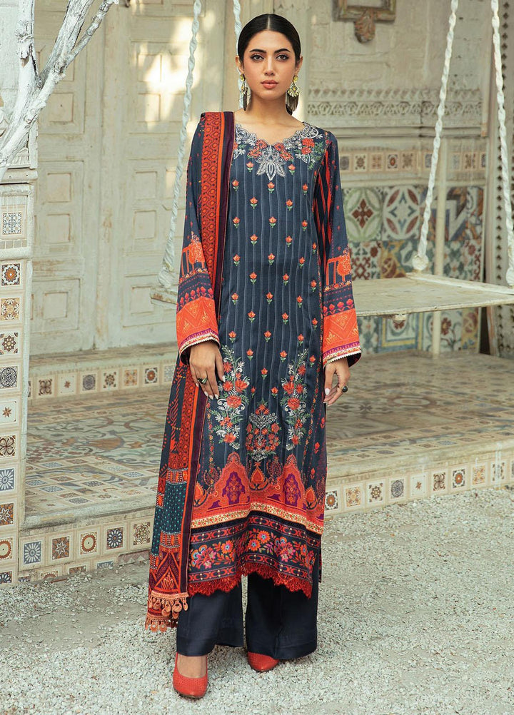Nissa By RajBari Embroidered Corduroy Suits Unstitched 3 Piece RB23NW 1B - Winter Collection