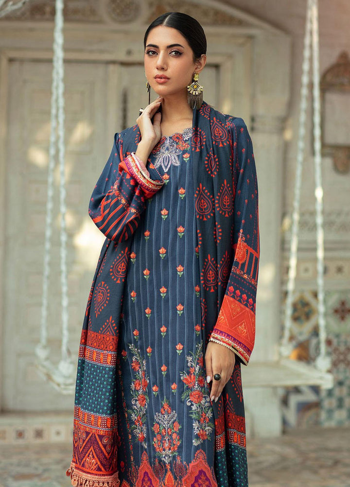 Nissa By RajBari Embroidered Corduroy Suits Unstitched 3 Piece RB23NW 1B - Winter Collection