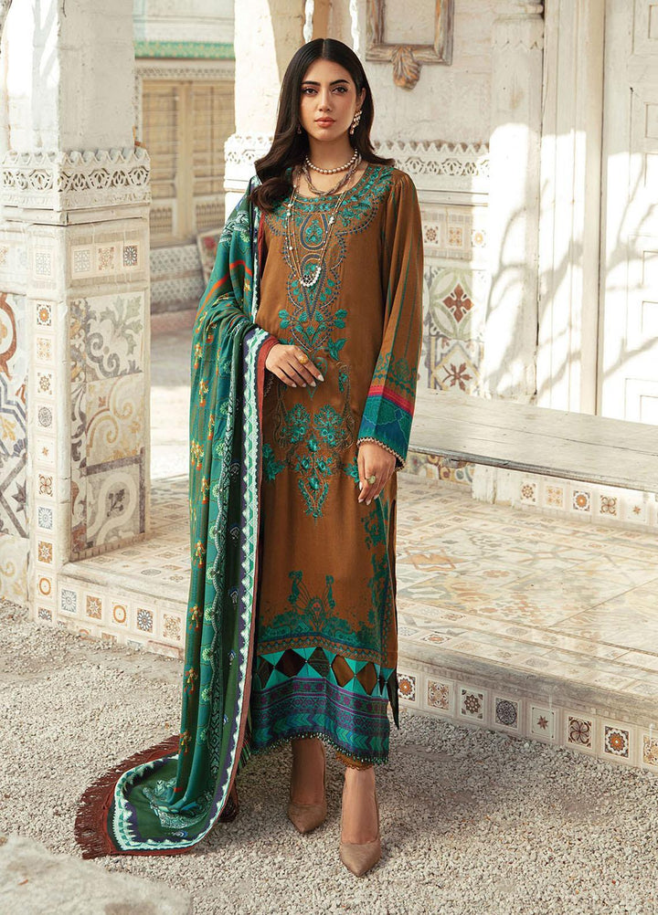 Nissa By RajBari Embroidered Corduroy Suits Unstitched 3 Piece RB23NW 3A - Winter Collection
