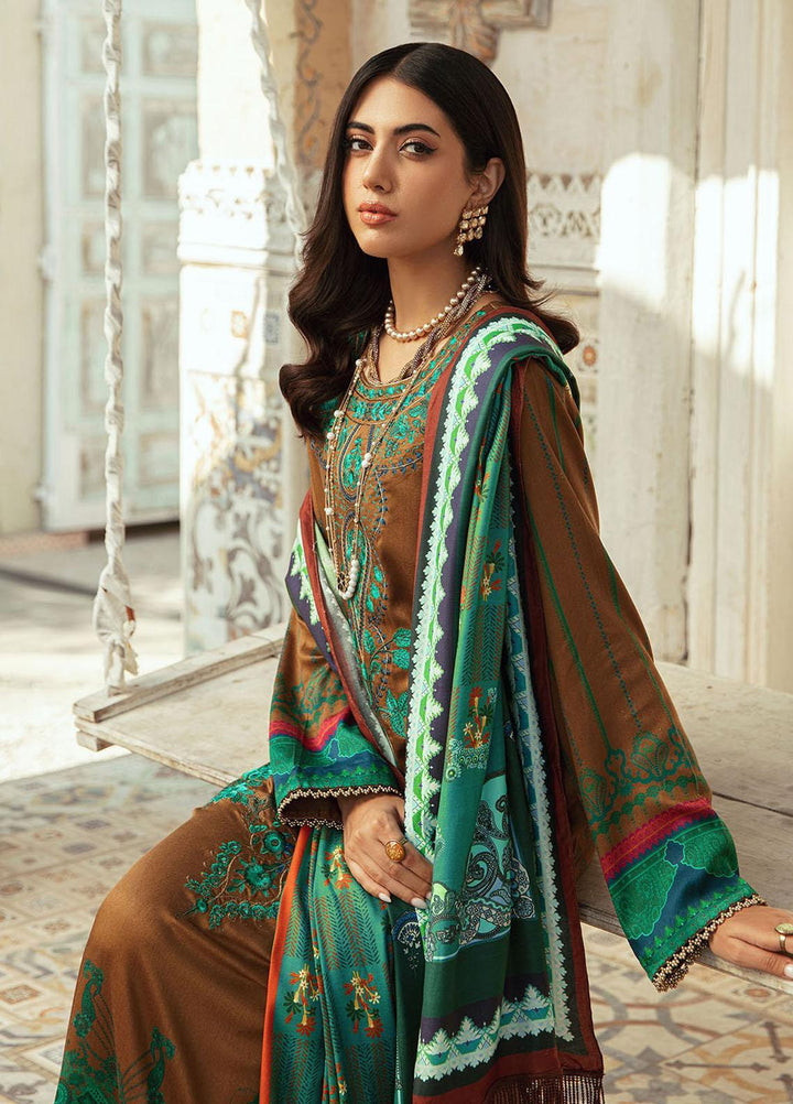 Nissa By RajBari Embroidered Corduroy Suits Unstitched 3 Piece RB23NW 3A - Winter Collection
