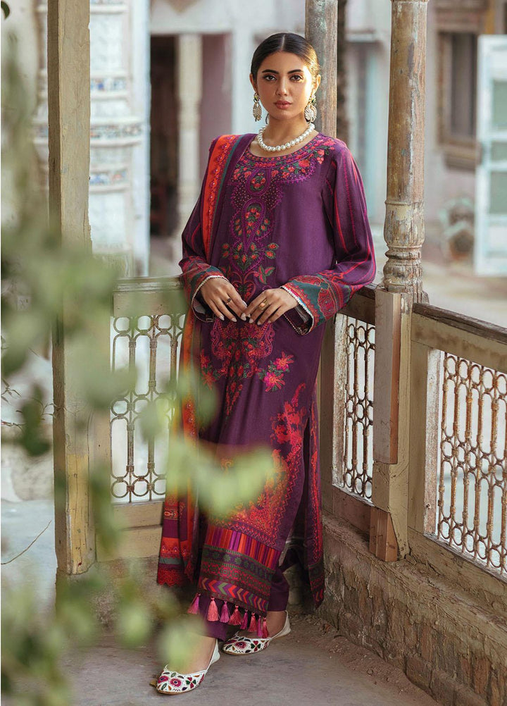 Nissa By RajBari Embroidered Corduroy Suits Unstitched 3 Piece RB23NW 3B - Winter Collection