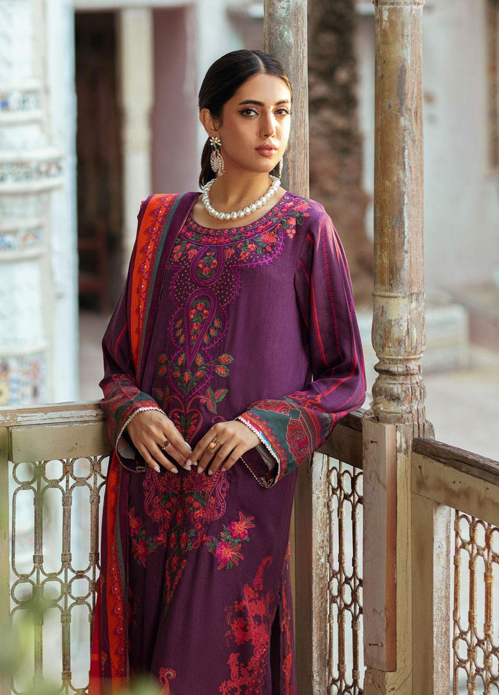 Nissa By RajBari Embroidered Corduroy Suits Unstitched 3 Piece RB23NW 3B - Winter Collection