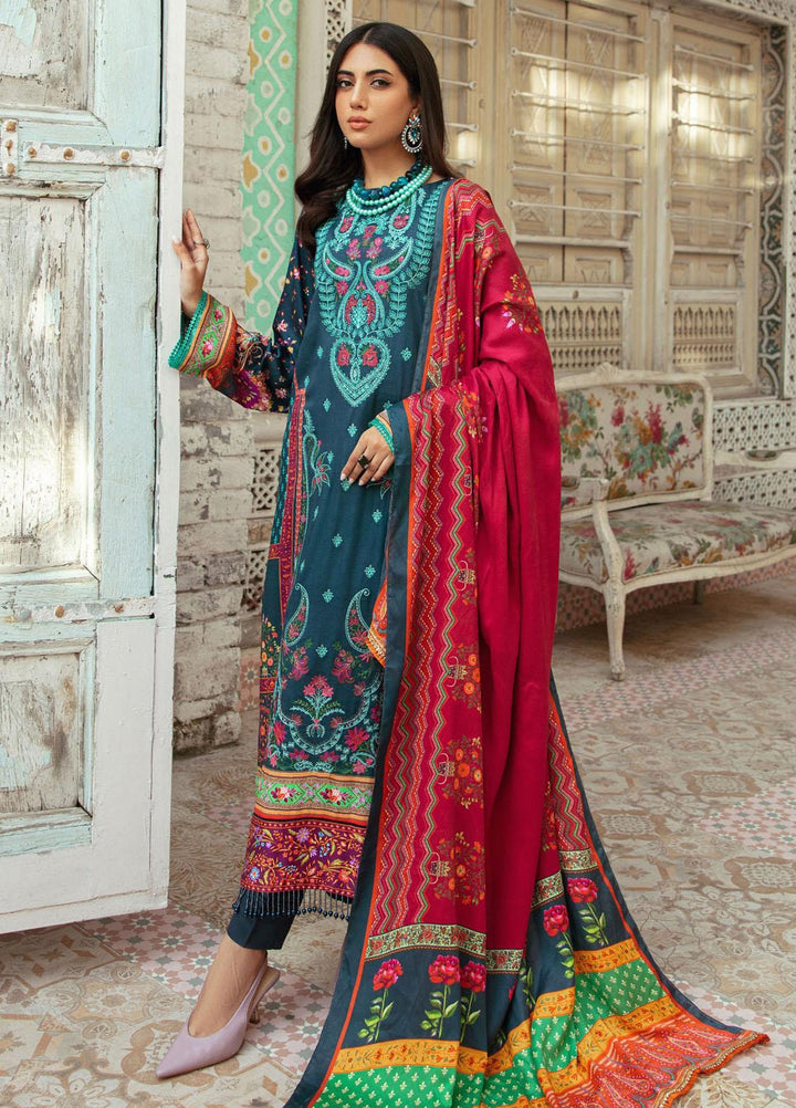 Nissa By RajBari Embroidered Corduroy Suits Unstitched 3 Piece RB23NW 4B - Winter Collection