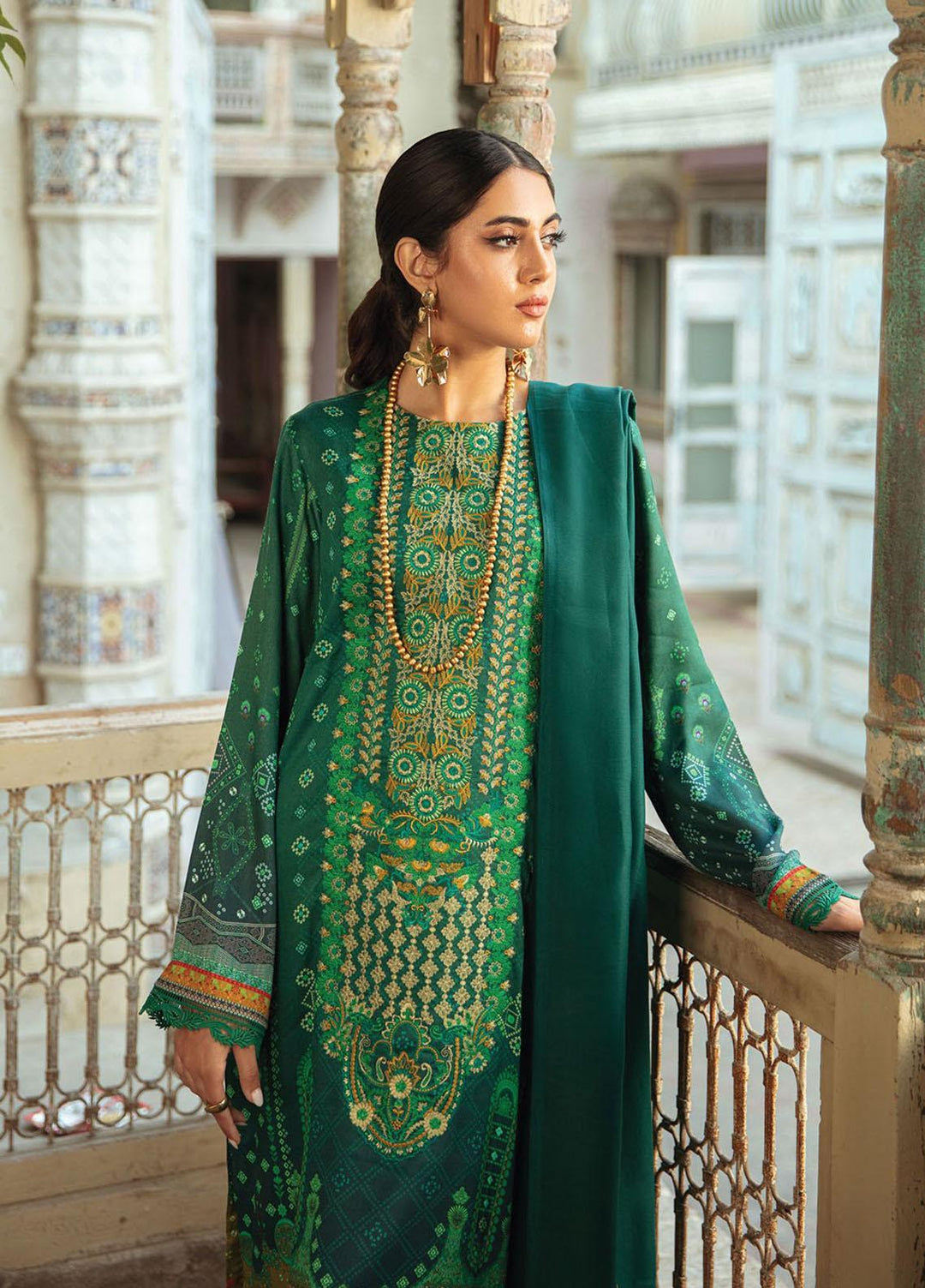 Nissa By RajBari Embroidered Corduroy Suits Unstitched 3 Piece RB23NW 6A - Winter Collection