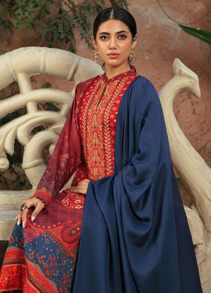 Nissa By RajBari Embroidered Corduroy Suits Unstitched 3 Piece RB23NW 6B - Winter Collection