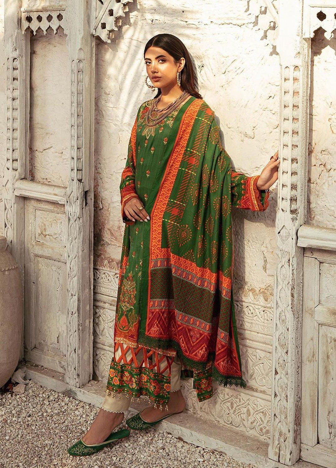 Nissa By Rajbari Embroidered Corduroy Suits Unstitched 3 Piece RB22NW 1A - Winter Collection