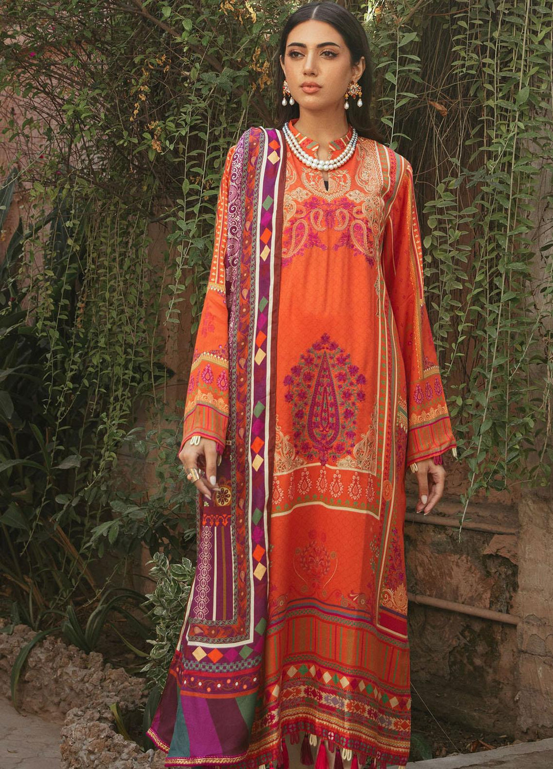 Nissa By Rajbari Embroidered Corduroy Suits Unstitched 3 Piece RB22NW 2A - Winter Collection