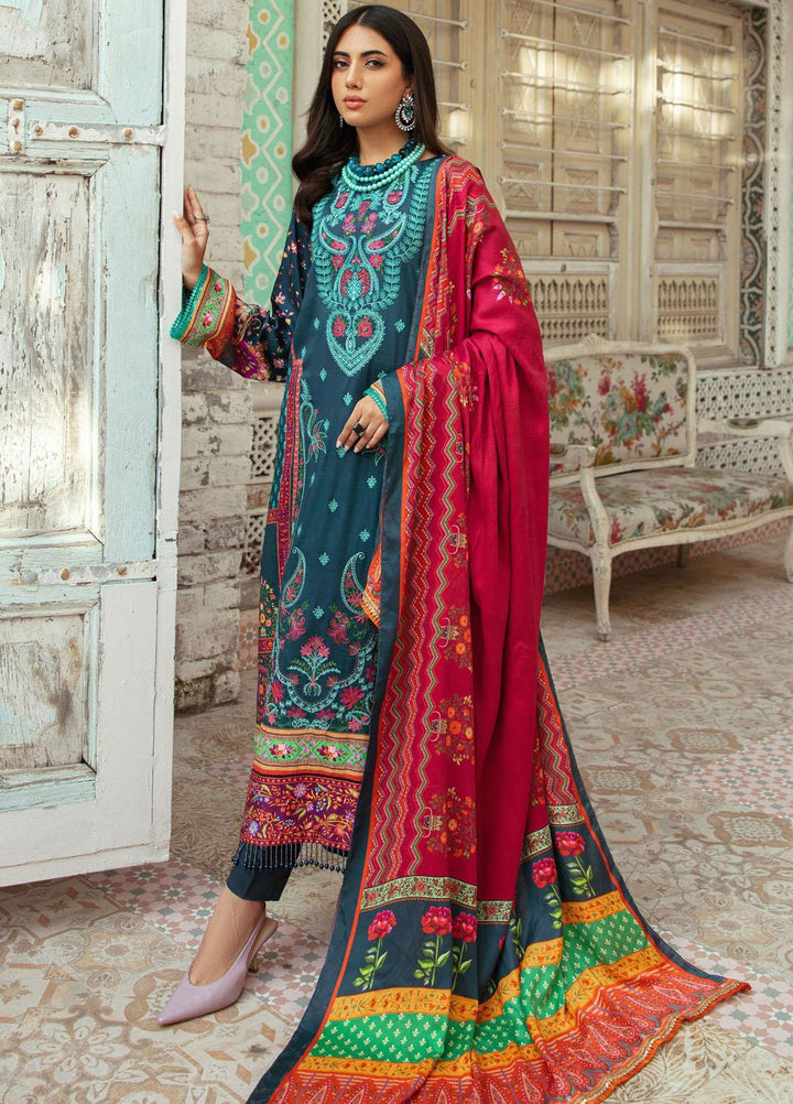 Nissa By Rajbari Embroidered Corduroy Suits Unstitched 3 Piece RB22NW 4B - Winter Collection