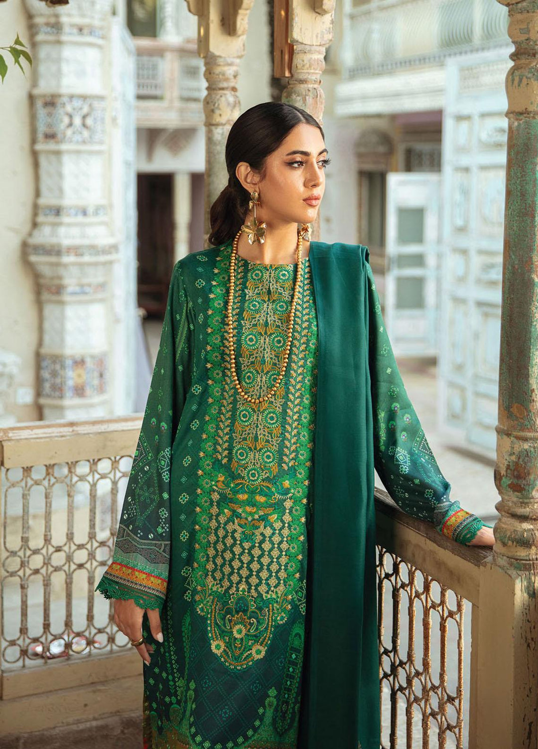 Nissa By Rajbari Embroidered Corduroy Suits Unstitched 3 Piece RB22NW 6A - Winter Collection