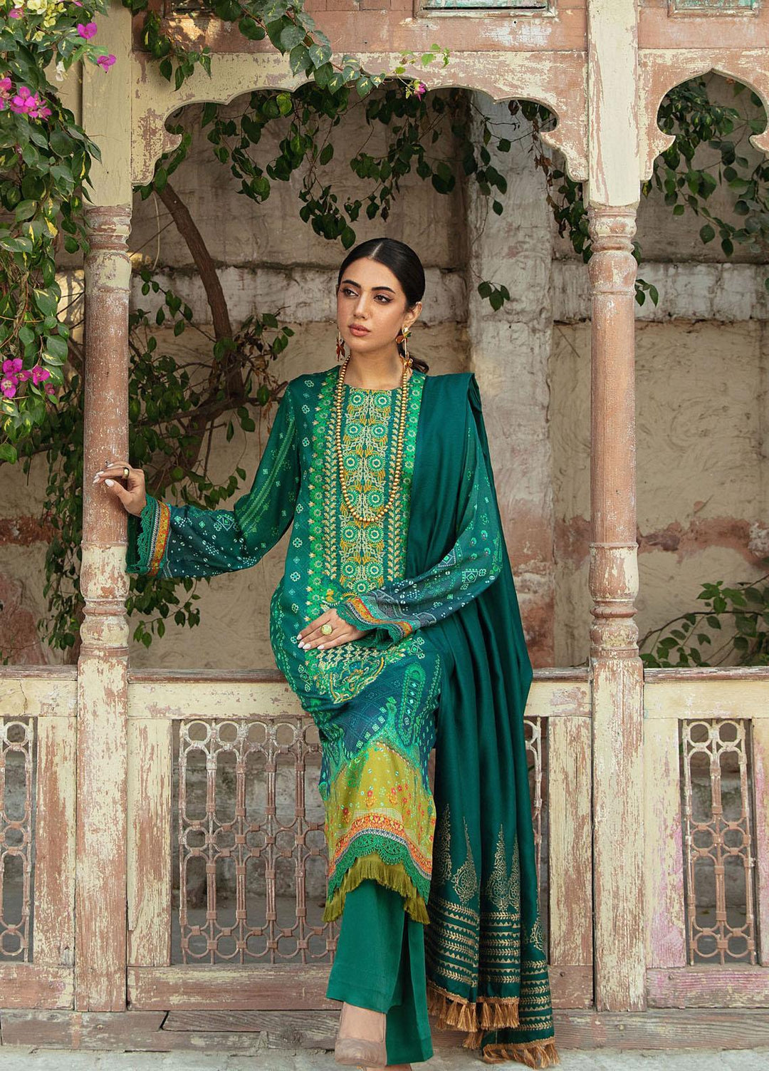 Nissa By Rajbari Embroidered Corduroy Suits Unstitched 3 Piece RB22NW 6A - Winter Collection