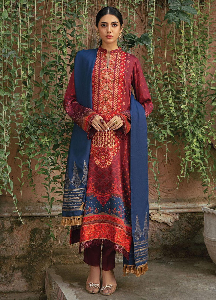 Nissa By Rajbari Embroidered Corduroy Suits Unstitched 3 Piece RB22NW 6B - Winter Collection